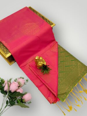 Trendy Soft Silk Wedding Saree with Running Blouse