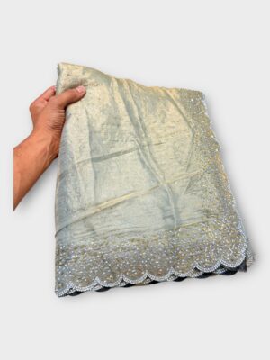 Trendy Space Silk Saree with Stone Work for Festive Wear