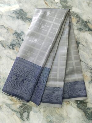 Elegant Mulberry Silk Festive Saree with Zari Work & Woven Border