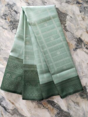Elegant Mulberry Silk Festive Saree with Zari Work & Woven Border