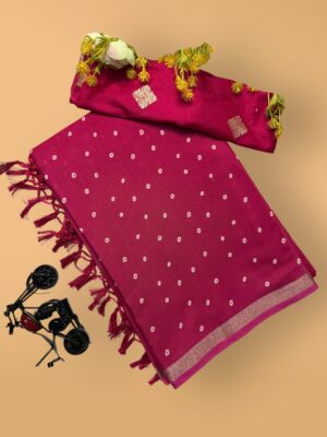 Elegant Mul Mul Cotton Kalamkari Saree with Golden Border