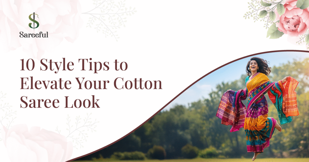 cotton saree styling