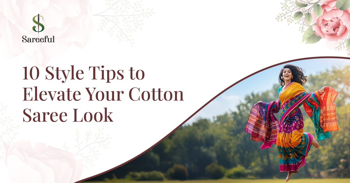 cotton saree styling