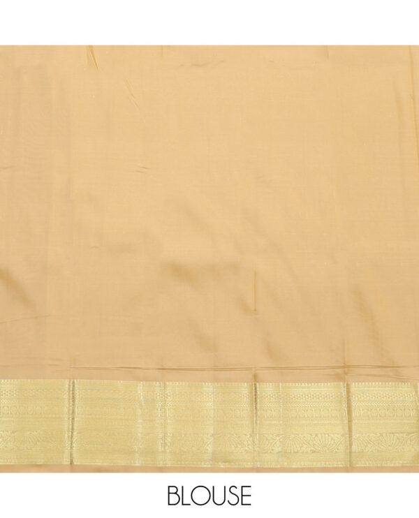 gold art silk saree with traditional border and intricate pallu