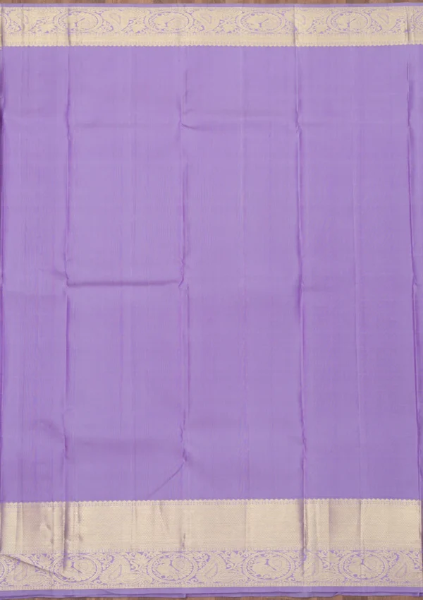 lavender pure silk saree with delicate zari embroidery