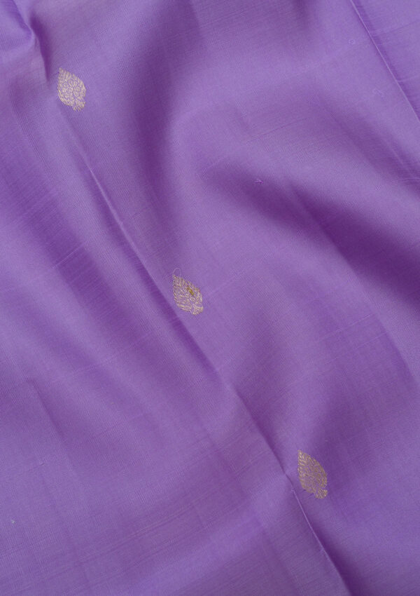 lavender pure silk saree with delicate zari embroidery