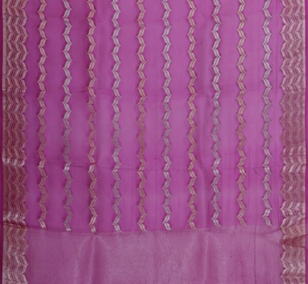 mulberry organza saree with intricate weaving