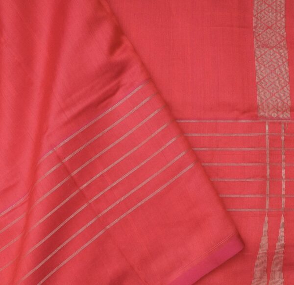 orange peel banarasi silk saree with intricate woven design