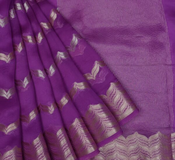 palatinate banarasi organza saree with zari border