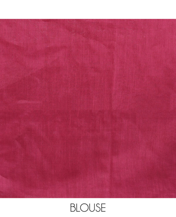 pink linen cotton shibori printed bhagalpuri saree with buttas